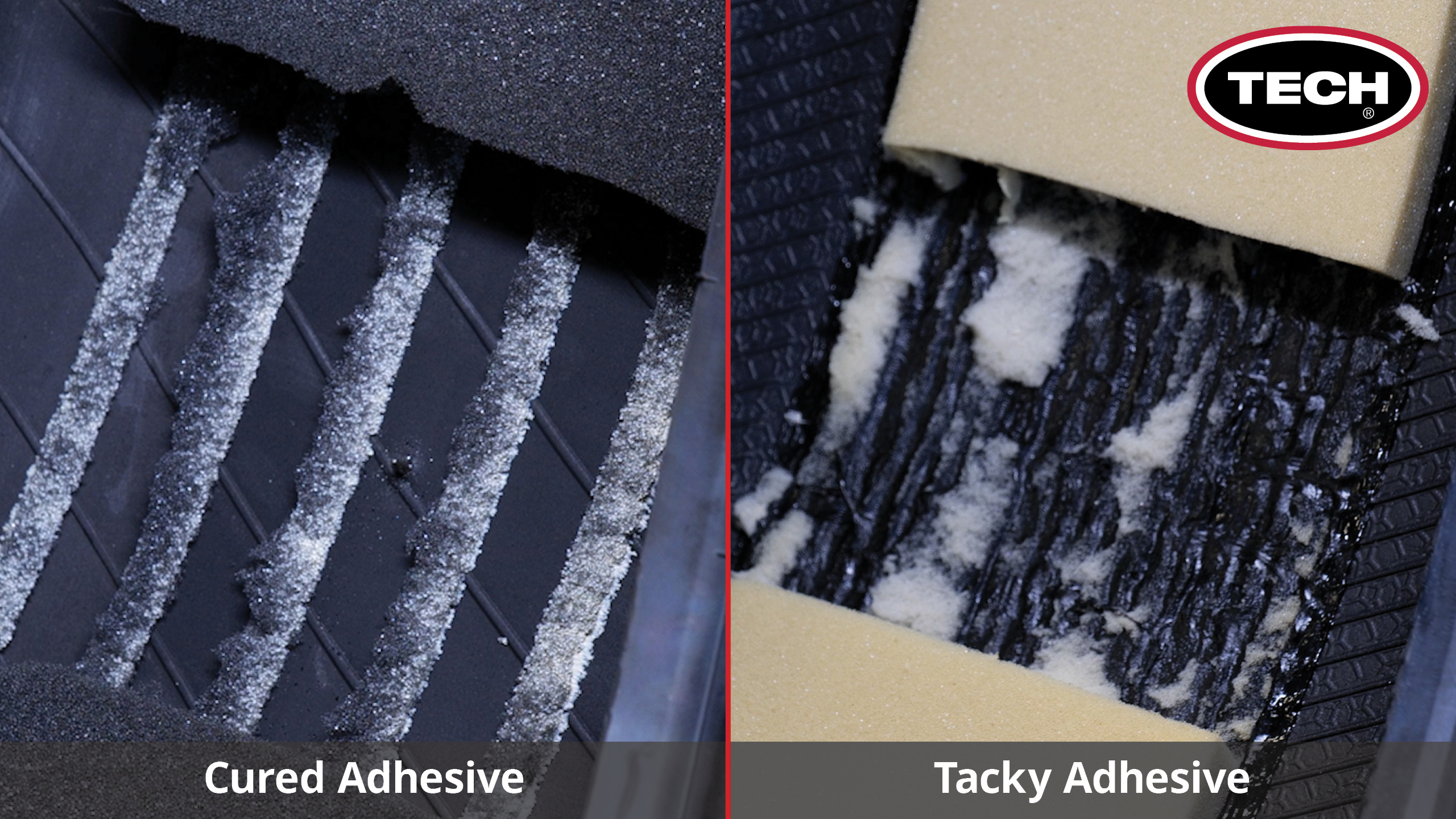 two type of sound suppression tire foam