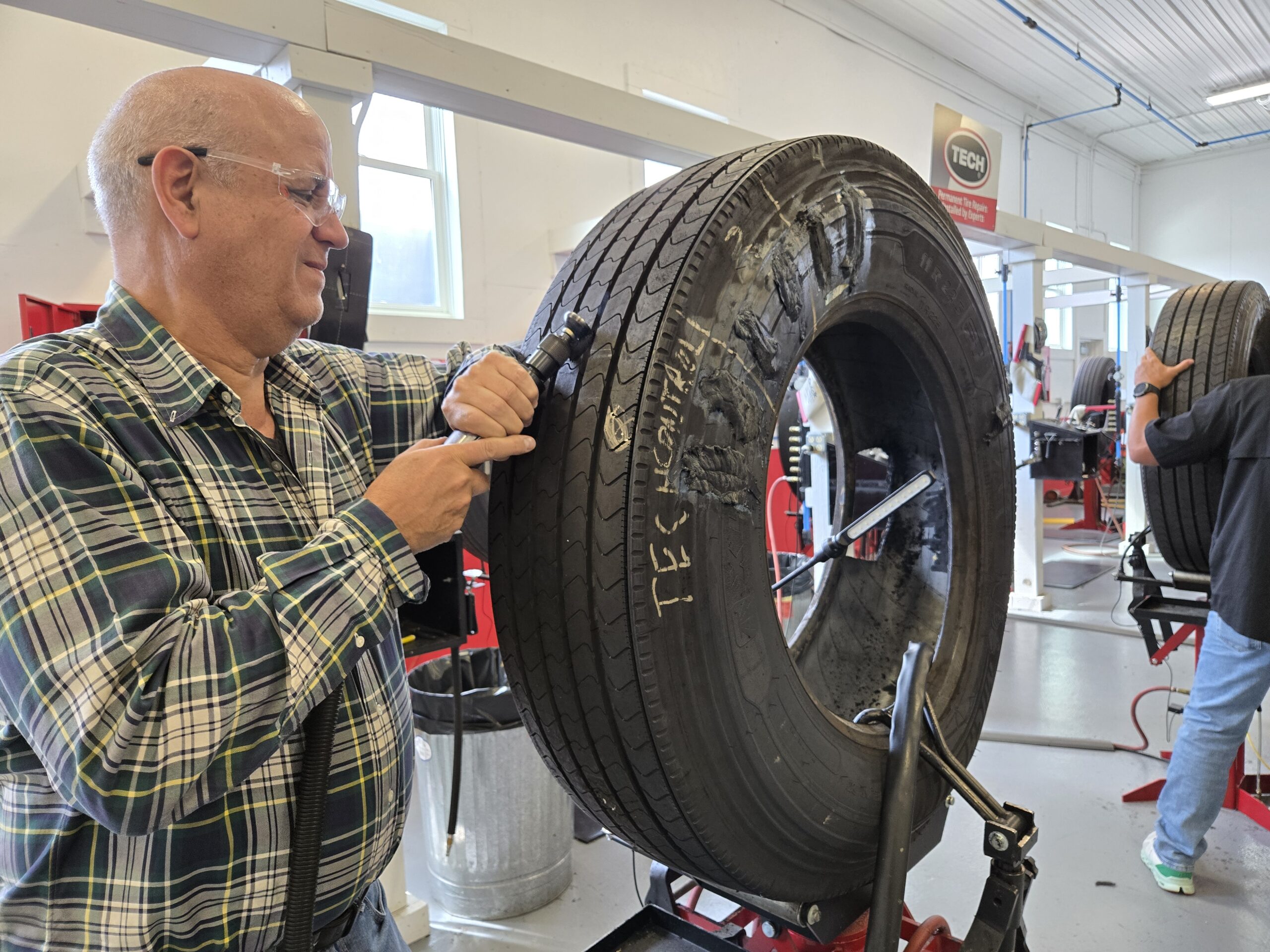 Tech Tre Repairs Farming Planting Season Modern red tractor